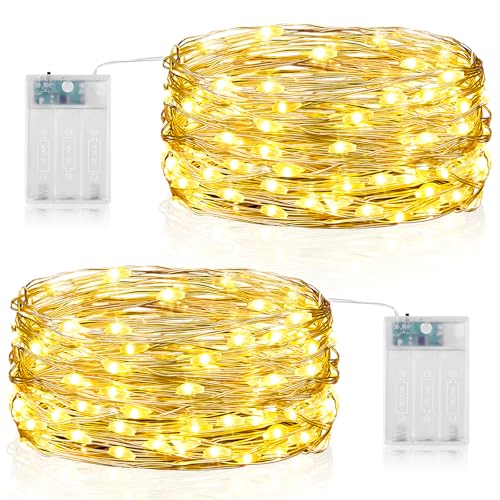 Lichterkette Batterie Timer, 2 Stück 5M 50er Led Lichterkette mit Batterie, LED Lichterketten Innen Kupferdraht für Weihnachten Schlafzimmer Party Garten DIY Hochzeit Zimmer Dekoration Lichterkette Batterie Timer, 2 Stück 5M 50er Led Lichterkette mit Batterie, LED Lichterketten Innen Kupferdraht für Weihnachten Schlafzimmer Party Garten DIY Hochzeit Zimmer Dekoration von Forepin