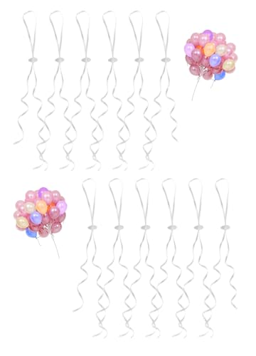 100 Stück Ballonverschlüsse Helium mit Schnur, Ballonverschlüsse Ballonbänder, Weiß Luftballon Verschluss, für Hochzeitsfeier, Weihnachten, Geburtstag, Machen Luftballon Girlande von Forevat