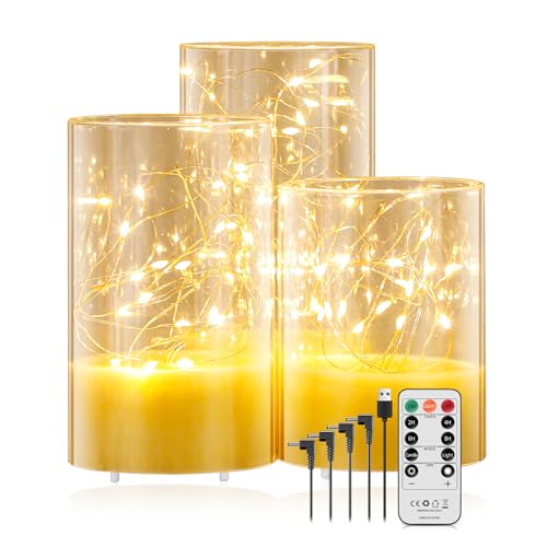 Forever Speed 3er-Set Led Kerzen Aufladbar 1000mAH mit Fernbedienung Timer Lichterkette Kerzen Wiederaufladbare Dekorative Lichter Dimmbar Flammenlose Kerzen für Wohnkultur, Hochzeiten - Weiß Forever Speed 3er-Set Led Kerzen Aufladbar 1000mAH mit Fernbedienung Timer Lichterkette Kerzen Wiederaufladbare Dekorative Lichter Dimmbar Flammenlose Kerzen für Wohnkultur, Hochzeiten - Weiß von Forever Speed