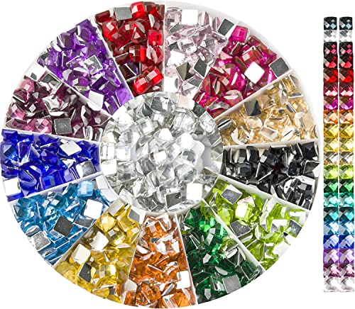 Glitzersteine Diamond Painting eckige Steine, Diamond Painting Zubehör für 5D Diamant Painting, 20 Farben 20.000 Stück Diamond Painting Steine, Diamanten für Diamond Painting Erwachsene von forever young