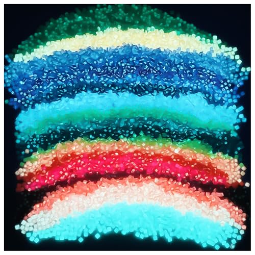 Leuchtsteine Diamond Painting Eckige Steine, Diamond Painting Zubehör für Diamond Painting Set, 20 Farben Leuchtend im Dunkeln Diamond Painting Steine, 4000 Stück Diamond Painting Diamanten von forever young