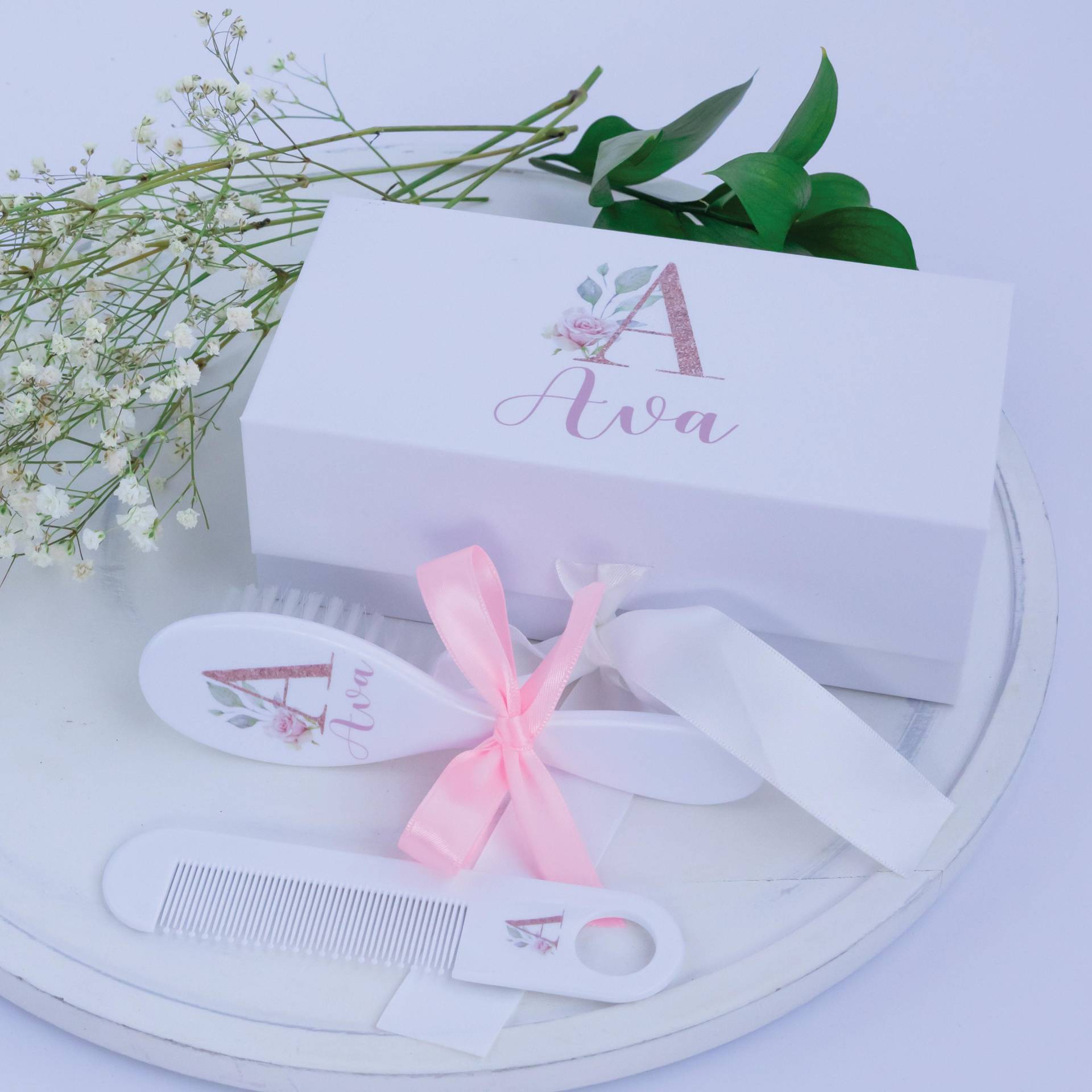 Personalisiertes Babygeschenk, Personalisierte Babybürste Und Kamm-Set, Personalisiertes Babymädchen Geschenk, Babypartygeschenk, Neues Personalisiertes Babygeschenk, Personalisierte Babybürste Und Kamm-Set, Personalisiertes Babymädchen Geschenk, Babypartygeschenk, Neues von ForeverPersonalized0
