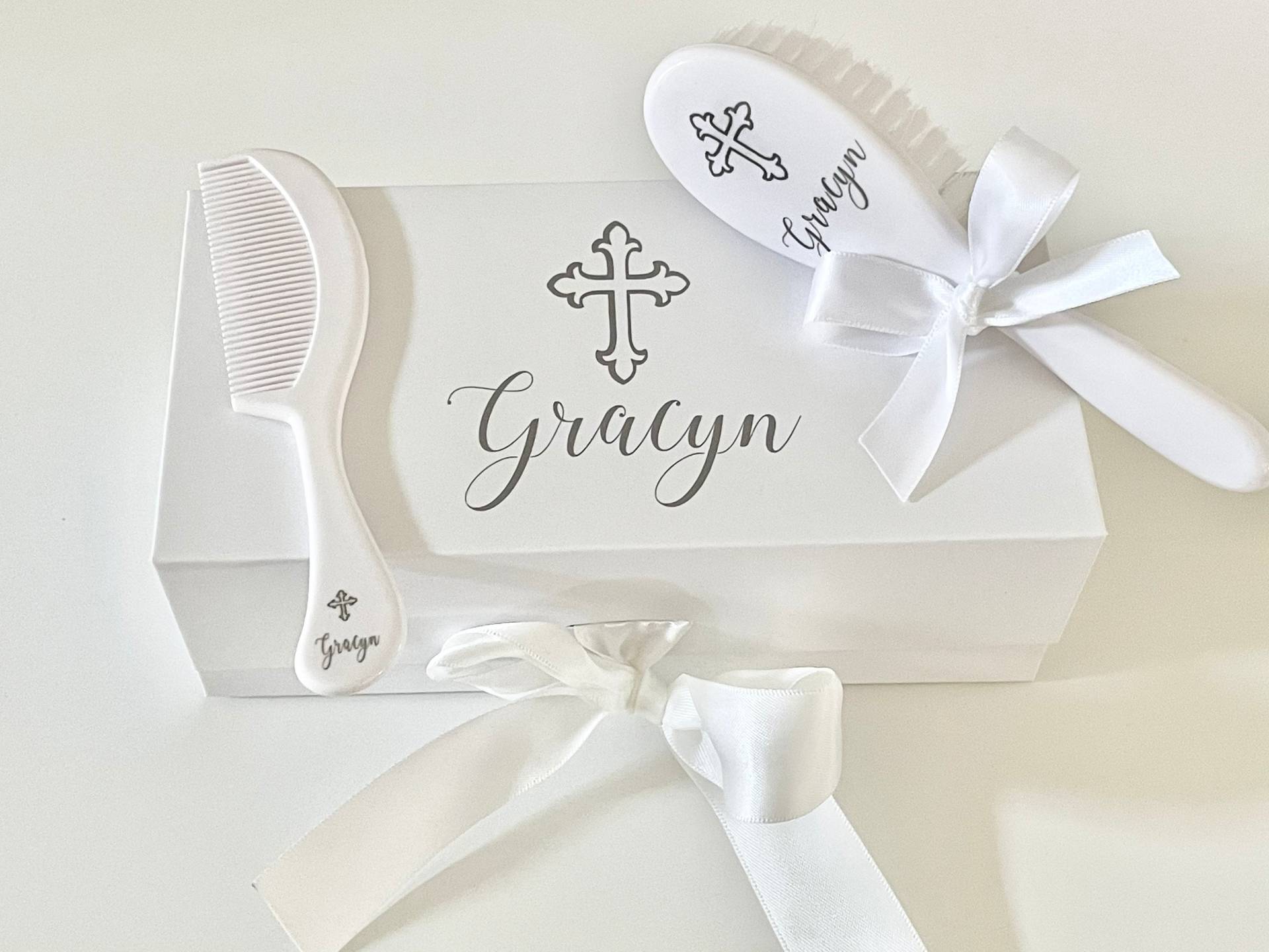 Personalisiertes Baby Geschenk, Personalisiertes Bürste Und Kamm Set, Mädchen Taufe Taufgeschenk von ForeverPersonalized0