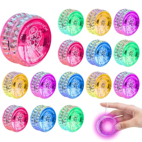 15 Stück LED Licht Jo-Jo, Kunststoff Responsive Yoyo, Leuchten Yoyos Für Kinder, Responsive Kugellager Jo-Jo für Geburtstag Party Gastgeschenk Mitgebsel Klassenzimmer Preise 15 Stück LED Licht Jo-Jo, Kunststoff Responsive Yoyo, Leuchten Yoyos Für Kinder, Responsive Kugellager Jo-Jo für Geburtstag Party Gastgeschenk Mitgebsel Klassenzimmer Preise von Foreverup