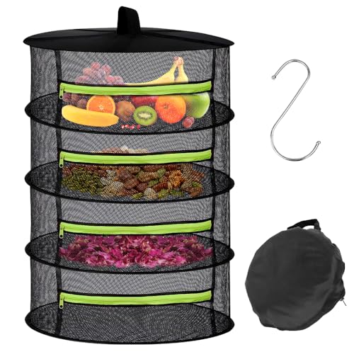 Trockennetz Kräuter, 4-Lagiger Kräutertrockner Hängend, Mesh Trockennetz, 60cmKräuternetz zum Trocknen, Zipper Plant Drying Rack, Kräuter-Trockenständer für Pflanze, Kräuter, Gewürze, Gemüse Trockennetz Kräuter, 4-Lagiger Kräutertrockner Hängend, Mesh Trockennetz, 60cmKräuternetz zum Trocknen, Zipper Plant Drying Rack, Kräuter-Trockenständer für Pflanze, Kräuter, Gewürze, Gemüse von Foreverup
