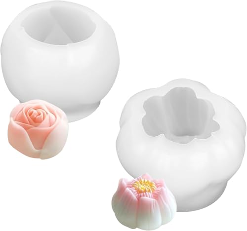 1 Packung Rosen-Kerzenformen zur Kerzenherstellung, Silikonblumenkerzenformen, Rosenharz-Gussform für Sojawachs, Bienenwachs, Harz-Bastelkerzenherstellung, handgefertigte Seife, Aromatherapie, Fondant 1 Packung Rosen-Kerzenformen zur Kerzenherstellung, Silikonblumenkerzenformen, Rosenharz-Gussform für Sojawachs, Bienenwachs, Harz-Bastelkerzenherstellung, handgefertigte Seife, Aromatherapie, Fondant von Forfuture-go