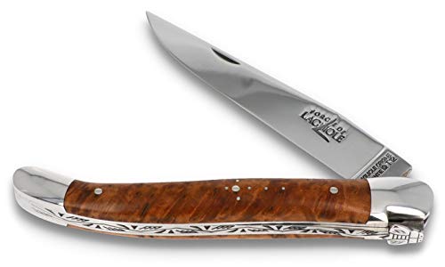 Forge De Laguiole Messer - 11 cm - Griff Thuja Thuya - Klinge 9 cm und Backen glänzend - Messer handgefertigt Frankreich Forge De Laguiole Messer - 11 cm - Griff Thuja Thuya - Klinge 9 cm und Backen glänzend - Messer handgefertigt Frankreich von Forge De Laguiole
