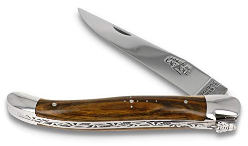 Forge De Laguiole Taschenmesser - 11 cm - Griff Pistazie - Klinge 9 cm und Backen glänzend - Hochwertiges Messer Frankreich von Forge De Laguiole