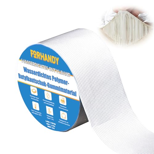 Forhandy 5cm x 5m Wasserdichtes Klebeband, Starkes Butylband Selbstklebendes Dichtungsbänder 1.5mm Dicke, Silber Aluminium Wasserfestes Klebeband Außen Forhandy 5cm x 5m Wasserdichtes Klebeband, Starkes Butylband Selbstklebendes Dichtungsbänder 1.5mm Dicke, Silber Aluminium Wasserfestes Klebeband Außen von Forhandy