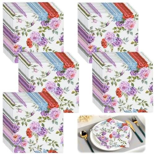 100 Stück Weihnachten Papierservietten mit Blumen Servietten Rosa Vintage Servietten Blumenmuster, Weihnachten Servietten Gartenfeste Party Weihnachten Tischdeko 33 x 33 cm 100 Stück Weihnachten Papierservietten mit Blumen Servietten Rosa Vintage Servietten Blumenmuster, Weihnachten Servietten Gartenfeste Party Weihnachten Tischdeko 33 x 33 cm von Forhome
