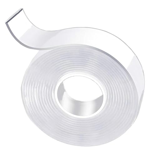 Forhome 3m Doppelseitiges Klebeband, Extra Stark Transparent Nano Tape, Strapazierfähig, Spurlos, Abnehmbar, Wiederverwendbar, Waschbar für Teppich, Foto Wand, Küche, Zuhause, Auto oder Outdoor von Forhome