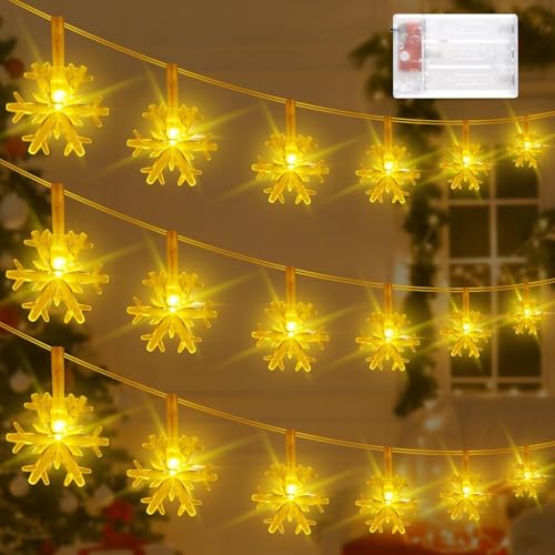 Forhome 6M Weihnachten Schneeflocke Lichterketten, LED warme Farbe Lichter Ambiente Lichter Dekoration Lichter, für Innen- und Außencamping, Garten, Rasendekoration, Weihnachten, Neujahr Dekoration Forhome 6M Weihnachten Schneeflocke Lichterketten, LED warme Farbe Lichter Ambiente Lichter Dekoration Lichter, für Innen- und Außencamping, Garten, Rasendekoration, Weihnachten, Neujahr Dekoration von Forhome