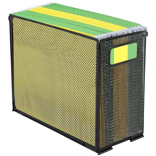 Hängeregistratur-Organizer, A4-Größe, Hängeregistratur-Box mit Griff, Briefform, Metallgitter-Aktenbox, Hängeregister, Aktenordner, Halter, faltbar, Schreibtisch-Organizer für Zuhause und Büro Hängeregistratur-Organizer, A4-Größe, Hängeregistratur-Box mit Griff, Briefform, Metallgitter-Aktenbox, Hängeregister, Aktenordner, Halter, faltbar, Schreibtisch-Organizer für Zuhause und Büro von Foribyw