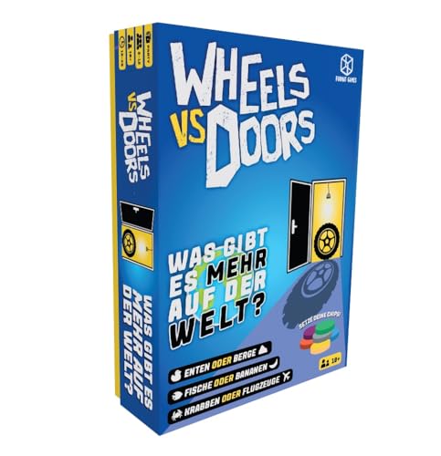 Format Games 3163005 Wheels vs Doors, was gibt es mehr auf der Welt?, spannendes Partyspiel ab 10 Jahren, kooperatives Schätzspiel für 2-12 Spieler, deutsche Edition Format Games 3163005 Wheels vs Doors, was gibt es mehr auf der Welt?, spannendes Partyspiel ab 10 Jahren, kooperatives Schätzspiel für 2-12 Spieler, deutsche Edition von Format Games