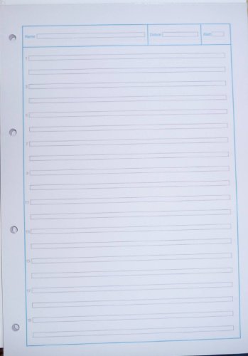 Arbeitsblätterblock LIN3 A4 50 Blatt 80g/qm 21 Doppellinien von Format-X