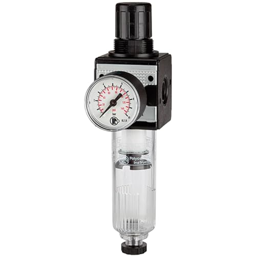 RIEGLER 100474-C 12-K 10-HA Filterregler »multifix«, PC-Behälter, BG 1, G 3/8, 0,5-10 bar, HA, 1Stk von Riegler