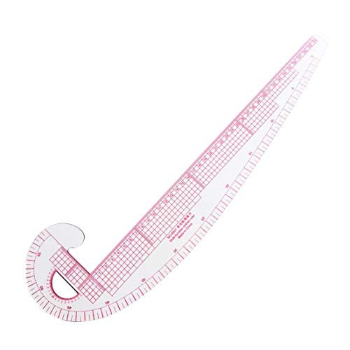 Multifunktional 6501 Lineal aus Kunststoff, French Curve, Messlineal, für Kleidung, 360, Lineal, Bend Ruler Werkzeuge – Transparent von Formulauff