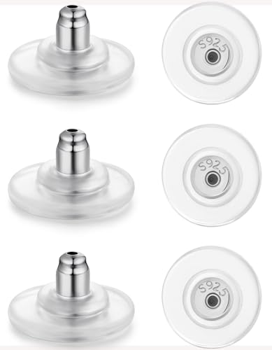 Formulen Ersatz-Ohrring-Verschlüsse aus 925er Sterlingsilber, 18 Karat Gold, Ersatz für Ohrstecker, schwere Hänge-Ohrringe, hypoallergen, keine Reizung, sichere Ohrring-Verschlüsse für Erwachsene von Formulen