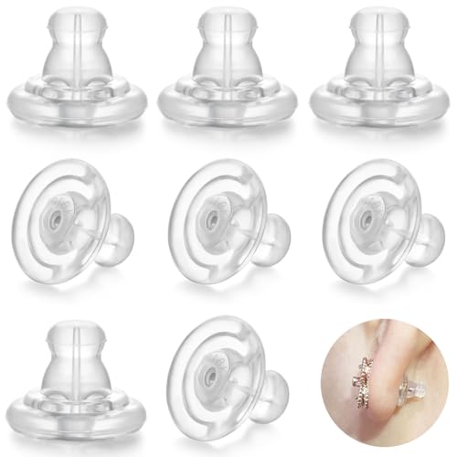 Transparente große Ohrring-Verschlüsse, sichere Silikon-Ohrring-Verschlüsse für Ohrstecker, hypoallergenes Silikon-Ohrring-Verschlüsse, Ersatz für Ohrstecker/hängende Ohren, keine Reizung der Transparente große Ohrring-Verschlüsse, sichere Silikon-Ohrring-Verschlüsse für Ohrstecker, hypoallergenes Silikon-Ohrring-Verschlüsse, Ersatz für Ohrstecker/hängende Ohren, keine Reizung der von Formulen