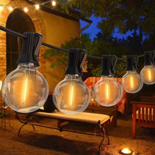 Fortand Lichterkette Außen Strom, 15m LED Glühbirnen 30+2 G40 Birnen Outdoor Warmweiss IP44 Wasserdicht Plastikbirnen Warmweiß Innen Außen Lichterketten für Garten Party von Fortand