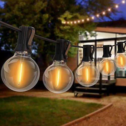 Fortand Lichterkette Außen Strom, 20m LED Lichterkette Glühbirnen 30+2 G40 Birnen Outdoor Lichterkette Warmweiss IP44 Wasserdicht Plastikbirnen Warmweiß Innen Außen LED Lichterketten für Garten Party von Fortand