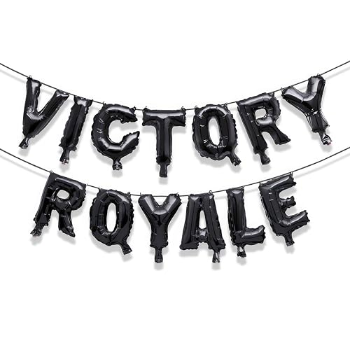 Fortnite 24679 Briefballon-Banner-Kit – Victory Royale Party, Black von Unique