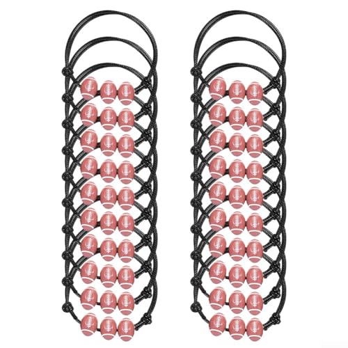 20 verstellbare Sport-Charm-Armbänder, ideal für Jungenpartys, Schulbelohnungen und Team (Fußball) von FortunateSweet