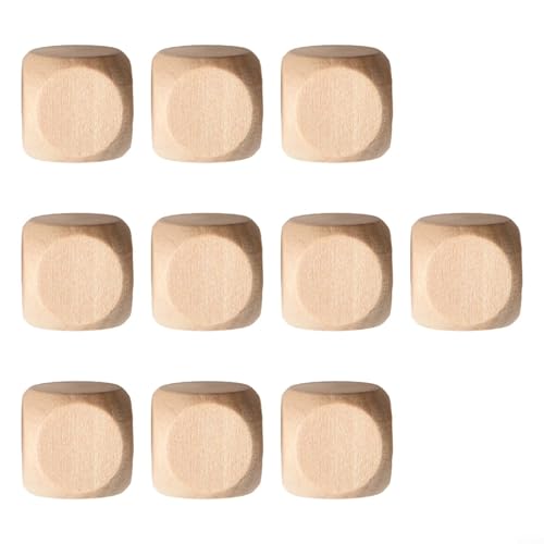 DIY Holzwürfel-Set, unlackierte Holzwürfel für kreative Projekte, 10 Stück (16 mm) von FortunateSweet