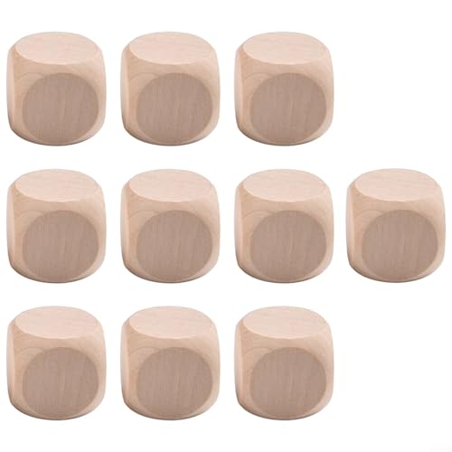 DIY Holzwürfel-Set, unlackierte Holzwürfel für kreative Projekte, 10 Stück (25 mm) von FortunateSweet