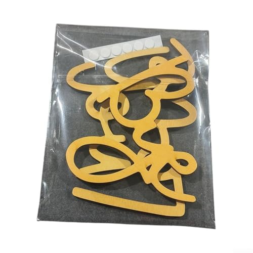 Einzigartige MDF-Holzbuchstaben im Art-Deco-Stil für individuelle Wohnkultur-Lösungen (Gold-Set + Kleber) von FortunateSweet