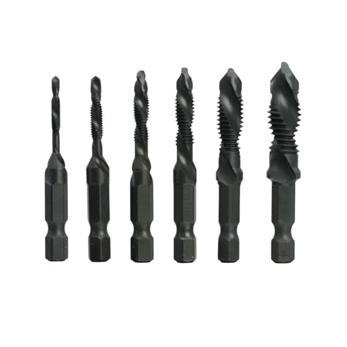 FortuneGlobe 6-teiliges Kombi-Gewindebohrer-Set – Gewindebohrer-Größen M3 x 0,5 M4 x 0,7 M5 x 0,8 M6 x 1,0 M8 x 1,25 M10 x 1,5, für Kunststoff Holz Aluminium Dünn, nicht für Hartmetall FortuneGlobe 6-teiliges Kombi-Gewindebohrer-Set – Gewindebohrer-Größen M3 x 0,5 M4 x 0,7 M5 x 0,8 M6 x 1,0 M8 x 1,25 M10 x 1,5, für Kunststoff Holz Aluminium Dünn, nicht für Hartmetall von FortuneGlobe