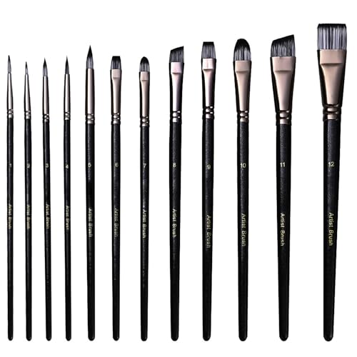 Fortunemee 12-teiliges Pinsel-Set für Gesichtsbemalung, Künstlerpinsel für Körper-Gesichtsbemalung, Bastelpinsel für Acrylmalerei, Aquarell, Öl, Gouache für Halloween, Cosplay, Party, Make-up Fortunemee 12-teiliges Pinsel-Set für Gesichtsbemalung, Künstlerpinsel für Körper-Gesichtsbemalung, Bastelpinsel für Acrylmalerei, Aquarell, Öl, Gouache für Halloween, Cosplay, Party, Make-up von Fortunemee