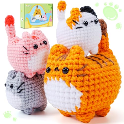 Fortuning's JDS Katze Häkelset für Anfänger Häkeln Tier Kit Komplett Katzen Häkeln mit Garn Haken Nadeln, Schritt für Schritt Video lernen Häkelset Einsteiger Tier Set Anfänger Anime Katzen Häkelsets Fortuning's JDS Katze Häkelset für Anfänger Häkeln Tier Kit Komplett Katzen Häkeln mit Garn Haken Nadeln, Schritt für Schritt Video lernen Häkelset Einsteiger Tier Set Anfänger Anime Katzen Häkelsets von Fortuning's JDS