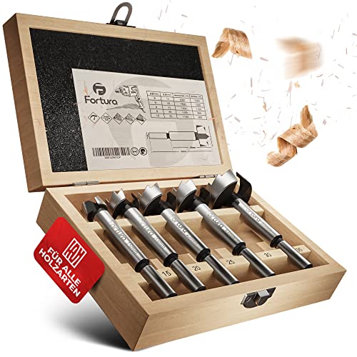 Fortura® Forstnerbohrer set Ø15-35mm / Holzbohrer/Forstnerbohrer/Holzbohrer set/Lochbohrer/Bohrer Holz/Fräsbohrer Holz/Forsterbohrerset/Topfbohrer von Fortura