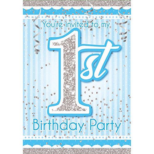 Forum Novelties 79842 Happy 1st Bday-Invites 8Pc-Boy, One Size, Multicolor Forum Novelties 79842 Happy 1st Bday-Invites 8Pc-Boy, One Size, Multicolor von Forum Novelties