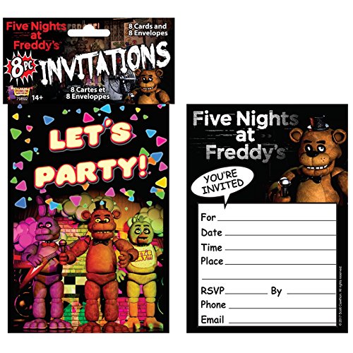 Forum Novelties FNaF Einladungskarte, Multicolor, 8 Stück Forum Novelties FNaF Einladungskarte, Multicolor, 8 Stück von Forum Novelties
