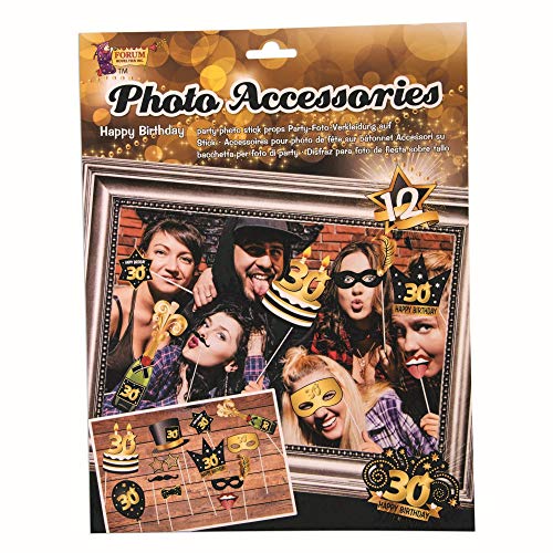 Forum Novelties X81657 30. Geburtstag Fotokabine Accessoiren, Buchstabenmuster, Black,Gold,White Forum Novelties X81657 30. Geburtstag Fotokabine Accessoiren, Buchstabenmuster, Black,Gold,White von Forum Novelties