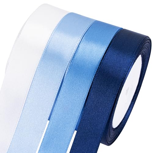 Foshird Satinband Blau 20mmx22m Geschenkband Hellblau Schleifenband Hochzeit Polyester DunkelBlau Bänder zum Basteln Weiß Dekoband für Luftballons Geburtstag DIY Geschenkverpackung Foshird Satinband Blau 20mmx22m Geschenkband Hellblau Schleifenband Hochzeit Polyester DunkelBlau Bänder zum Basteln Weiß Dekoband für Luftballons Geburtstag DIY Geschenkverpackung von Foshird