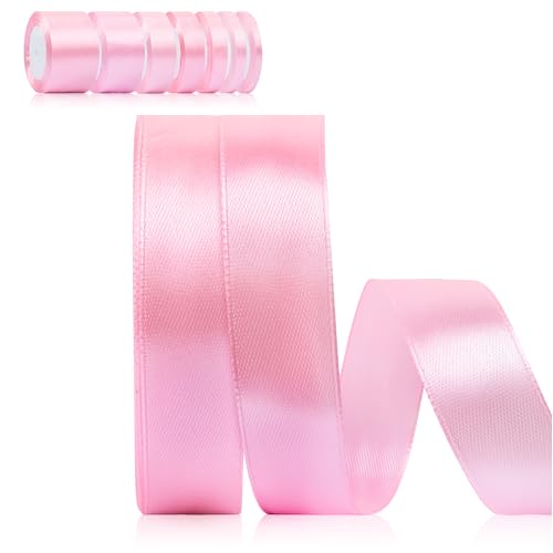 Foshird Satinband Rosa 20mm x 22m Geschenkband Breit Schleifenband Hochzeit Polyester Bänder zum Basteln Dekoband für Geschenkverpackung Geburtstag DIY Foshird Satinband Rosa 20mm x 22m Geschenkband Breit Schleifenband Hochzeit Polyester Bänder zum Basteln Dekoband für Geschenkverpackung Geburtstag DIY von Foshird