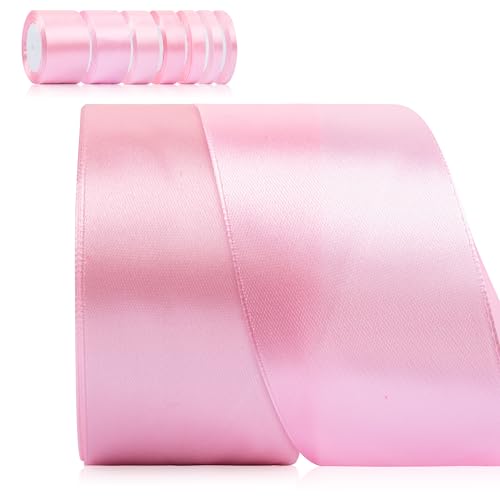 Foshird Satinband Rosa 50mm x 22m Geschenkband Breit Schleifenband Hochzeit Polyester Bänder zum Basteln Dekoband für Geschenkverpackung Geburtstag DIY Foshird Satinband Rosa 50mm x 22m Geschenkband Breit Schleifenband Hochzeit Polyester Bänder zum Basteln Dekoband für Geschenkverpackung Geburtstag DIY von Foshird