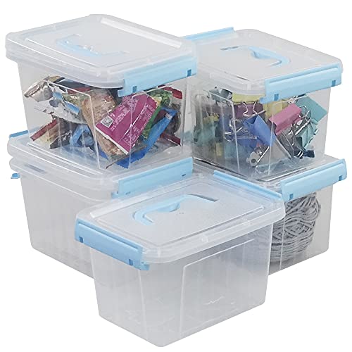 Fosly 6er Pack 3L Stapelboxen mit Deckel, Aufbewahrungsbox Plastik von Fosly