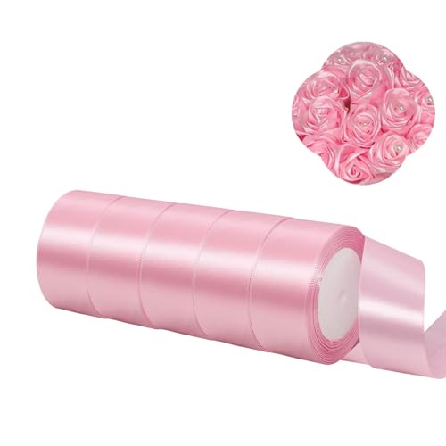 Satinband-Rolle, 3,8 cm breit, 125 m, einseitiger Polyester-Seidenstoff, Premium, faltenfrei, weiches und glänzendes Band für Geschenkverpackungen, Hochzeitsdekoration, Schleifenherstellung Satinband-Rolle, 3,8 cm breit, 125 m, einseitiger Polyester-Seidenstoff, Premium, faltenfrei, weiches und glänzendes Band für Geschenkverpackungen, Hochzeitsdekoration, Schleifenherstellung von Foson