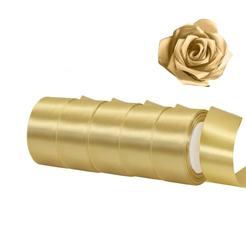 Satinband-Rolle, 3,8 cm breit, 125 m, einseitiger Polyester-Seidenstoff, Premium, faltenfrei, weiches und glänzendes Band für Geschenkverpackungen, Hochzeitsdekoration, Schleifenherstellung Satinband-Rolle, 3,8 cm breit, 125 m, einseitiger Polyester-Seidenstoff, Premium, faltenfrei, weiches und glänzendes Band für Geschenkverpackungen, Hochzeitsdekoration, Schleifenherstellung von Foson