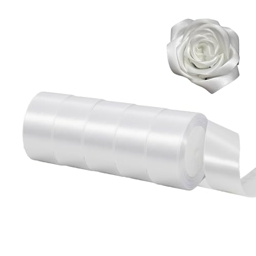 Satinband-Rolle, 3,8 cm breit, 125 m, einseitiger Polyester-Seidenstoff, Premium, faltenfrei, weiches und glänzendes Band für Geschenkverpackungen, Hochzeitsdekoration, Schleifenherstellung Satinband-Rolle, 3,8 cm breit, 125 m, einseitiger Polyester-Seidenstoff, Premium, faltenfrei, weiches und glänzendes Band für Geschenkverpackungen, Hochzeitsdekoration, Schleifenherstellung von Foson