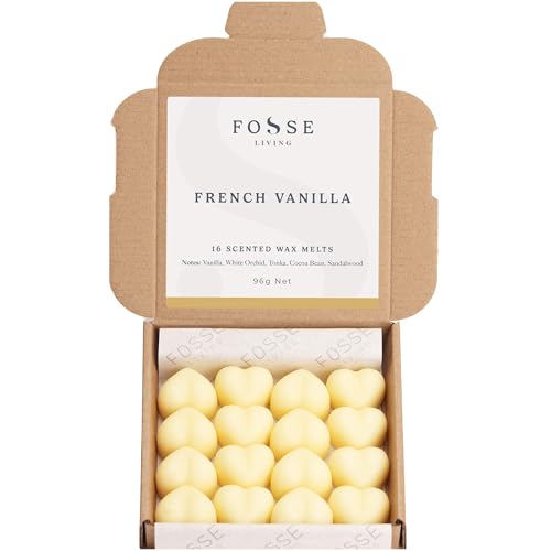 Französische Vanille stark duftende Wachsschmelzen 16-er Pack - Das Geschenk für jeden Anlass - Hergestellt im Vereinigten Königreich von Fosse Living