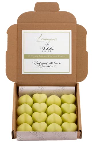 Zitronengras stark duftende Wachsschmelzen 16-er Pack - Das Geschenk für jeden Anlass - Hergestellt im Vereinigten Königreich von Fosse Living