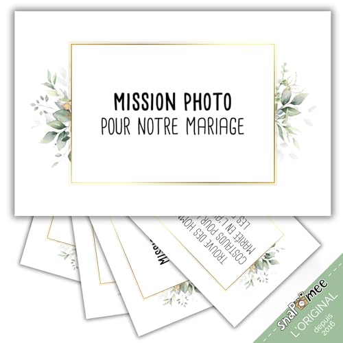 Fotospiel Hochzeit XXL (Französisch) - Das Original von snaPmee - 100+9 Fotoaufgaben - Hochzeitsspiel für Gäste & Brautpaar von Fotospiel