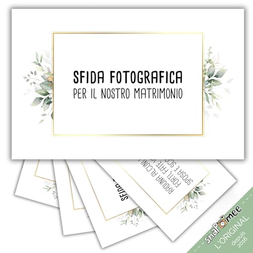 Fotospiel Hochzeit XXL (Italienisch) - Das Original von snaPmee - 100+9 Fotoaufgaben - Hochzeitsspiel für Gäste & Brautpaar von Fotospiel