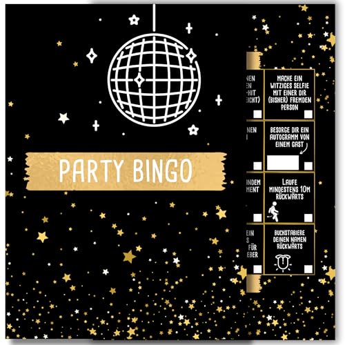 Party Bingo by snaPmee - Spiel Geburtstag, Jugendweihe, Hochzeit, JGA - Partyspiel für Frauen & Männer - 16 Aufgaben auf 20 Karten, DIN-A6 von Fotospiel