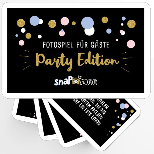 Fotospiel Party by snaPmee - Geburtstag, Hochzeit, Konfirmation, Jugendweihe, Silvester - 50 Fotoaufgaben - Partyspiel für Gäste - Geschenk Teenager - Fotobox Accessoire Fotospiel Party by snaPmee - Geburtstag, Hochzeit, Konfirmation, Jugendweihe, Silvester - 50 Fotoaufgaben - Partyspiel für Gäste - Geschenk Teenager - Fotobox Accessoire von Fotospiel